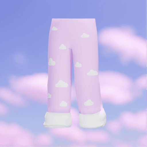 Cloud Pajama Pants Pink
